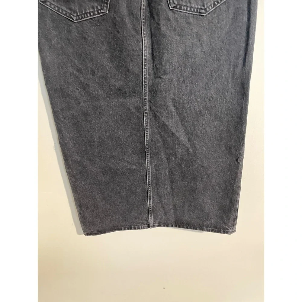 Madewell Denim Mid-Rise Maxi‎ Skirt in Lunar Wash Size 25 Casual Timeless